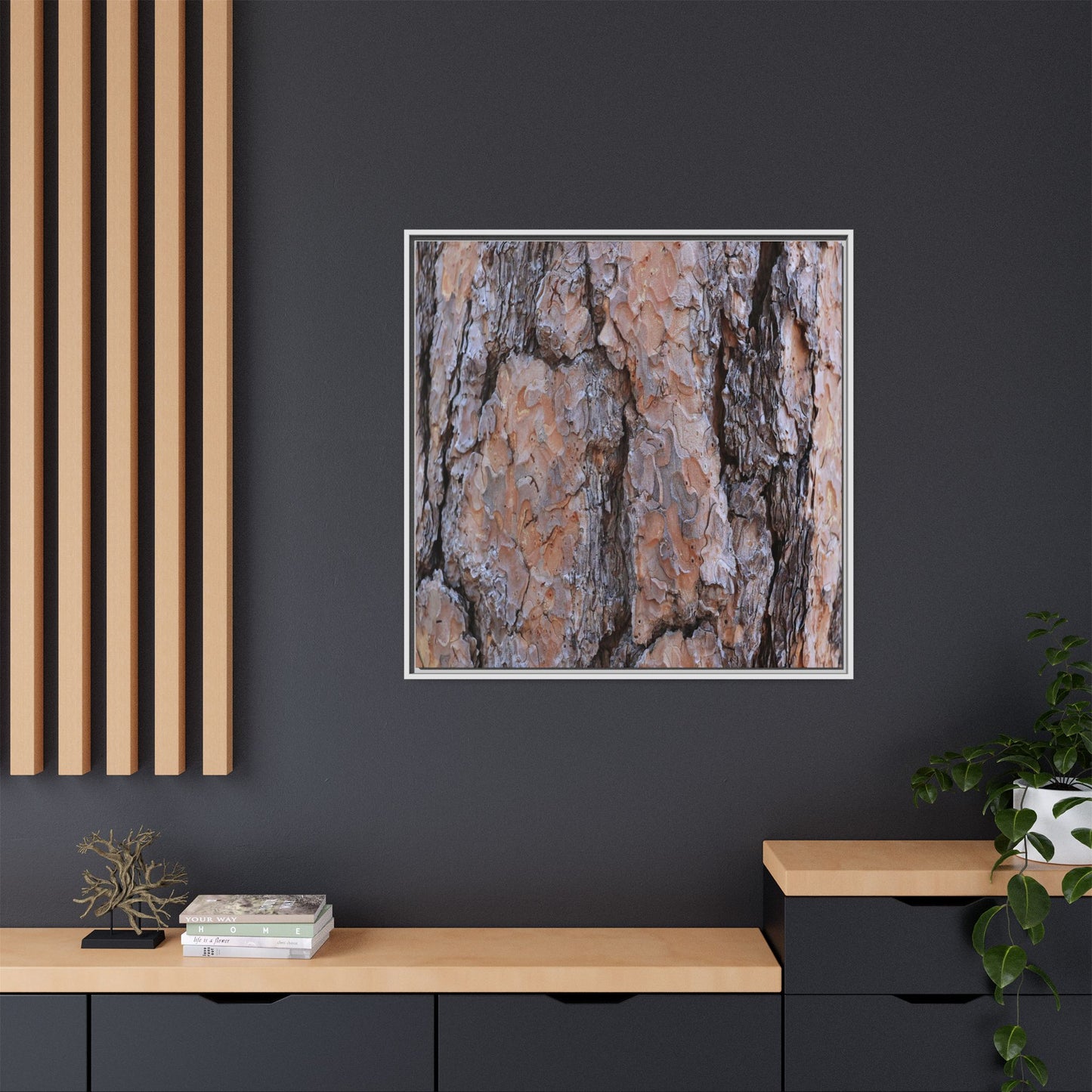 Tree Skin Symphony - Unique Stretched Canvas Wall Art - Art By Earth