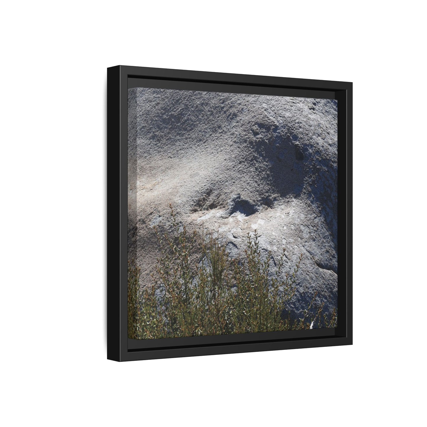 Weathered Boulder with Character - Unique Stretched Canvas Wall Art