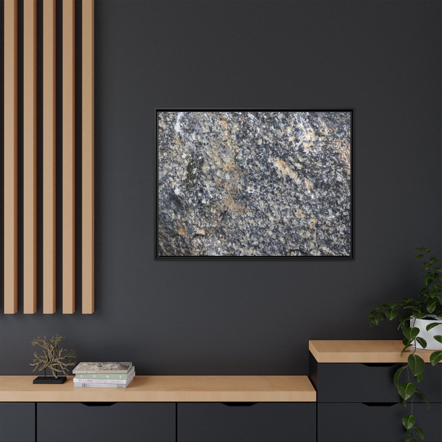 Crystalline Echoes - Unique Stretched Canvas Wall Art - Art By Earth