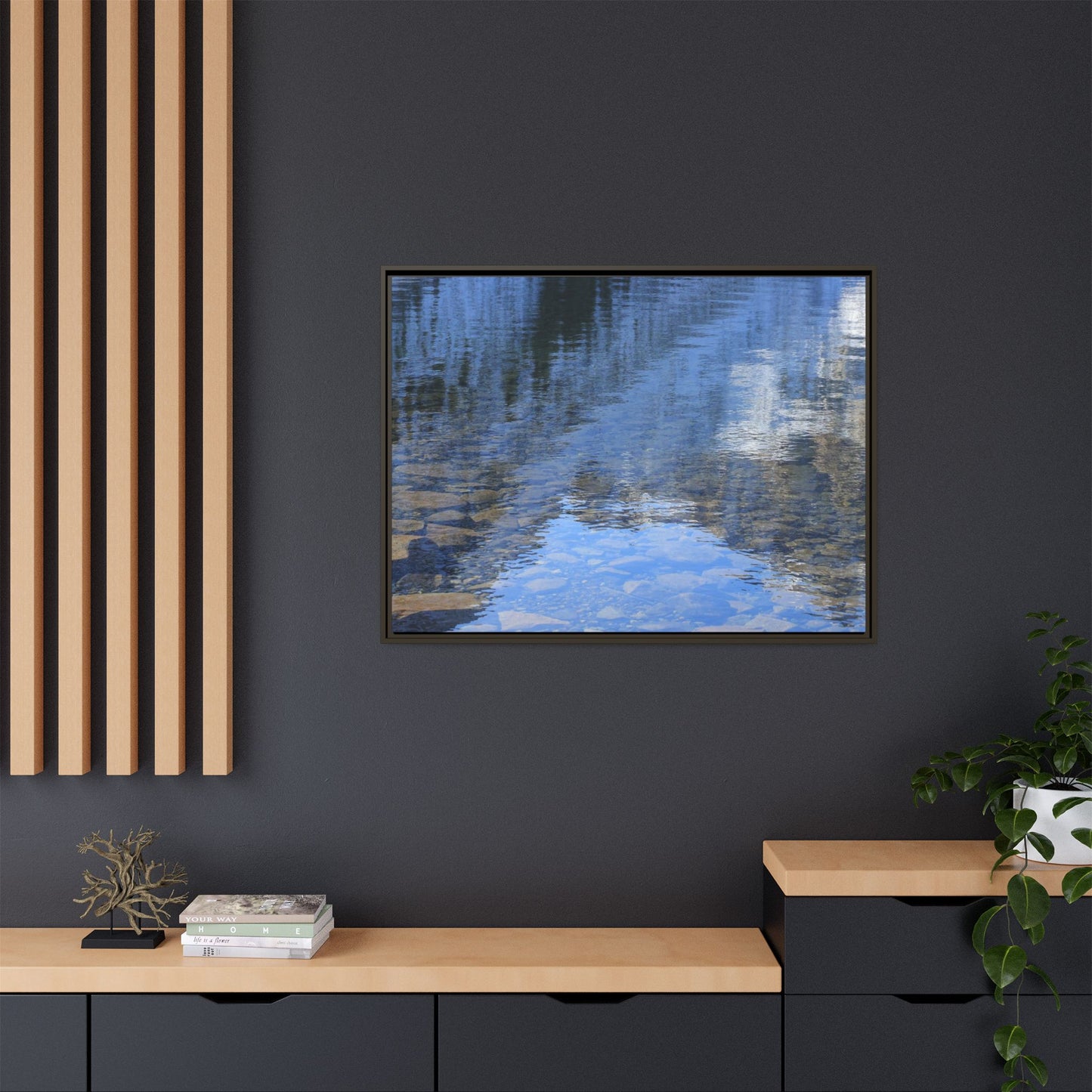 Reflected Stones - Unique Stretched Canvas Wall Art