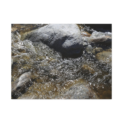 Rocky Stream - Unique Frameless Canvas Wall Art - Art By Earth