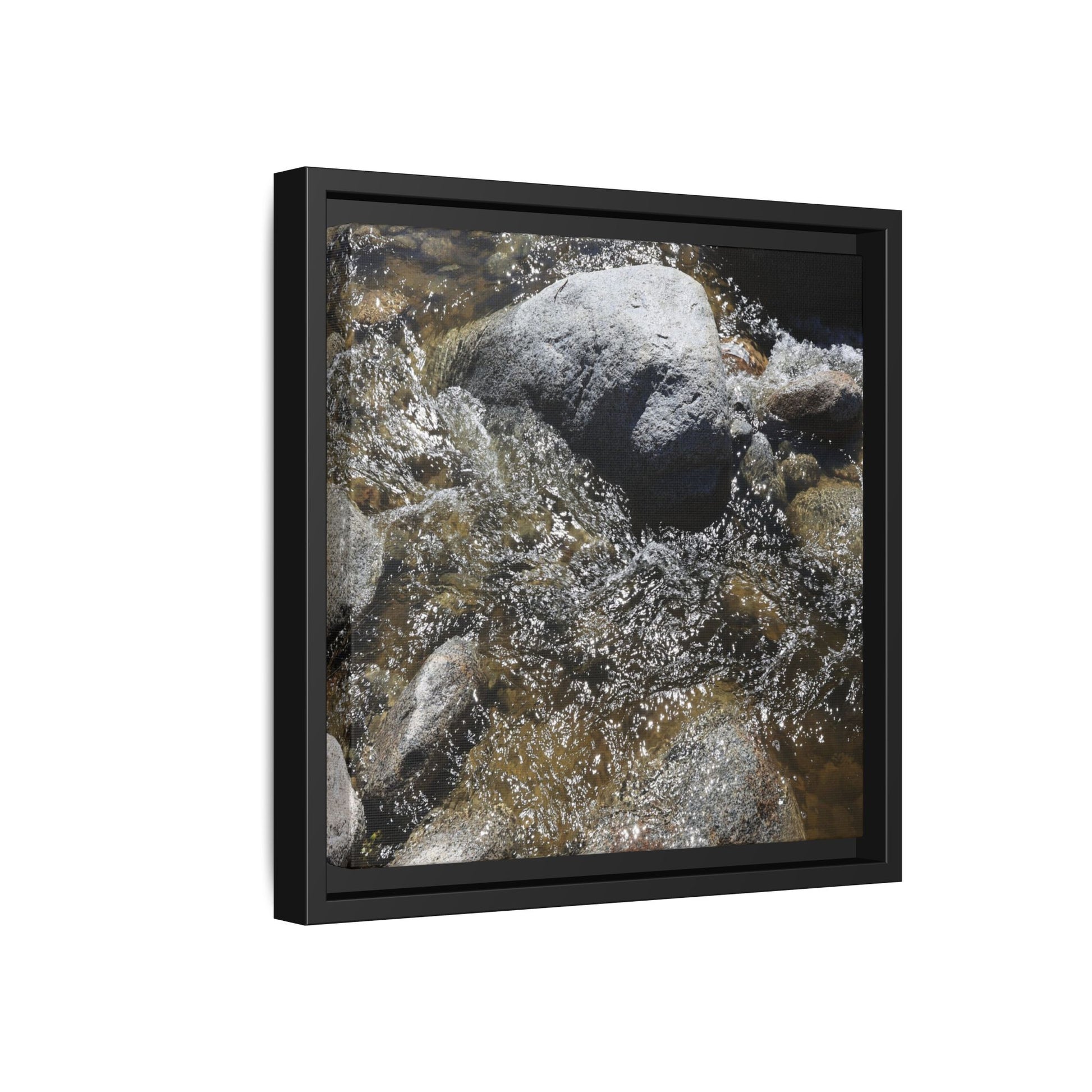 Water's Dance Over Stone - Unique Stretched Canvas Wall Art - Art By Earth
