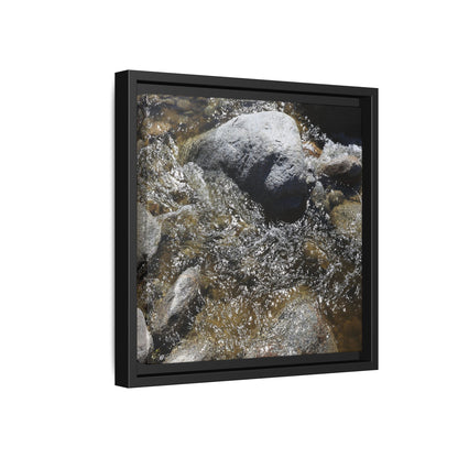 Water's Dance Over Stone - Unique Stretched Canvas Wall Art - Art By Earth