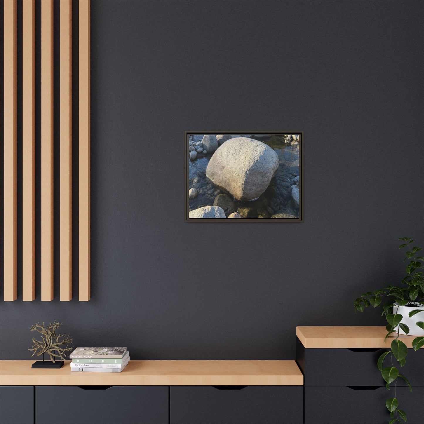 Rocky Riverbed - Unique Stretched Canvas Wall Art - Art By Earth