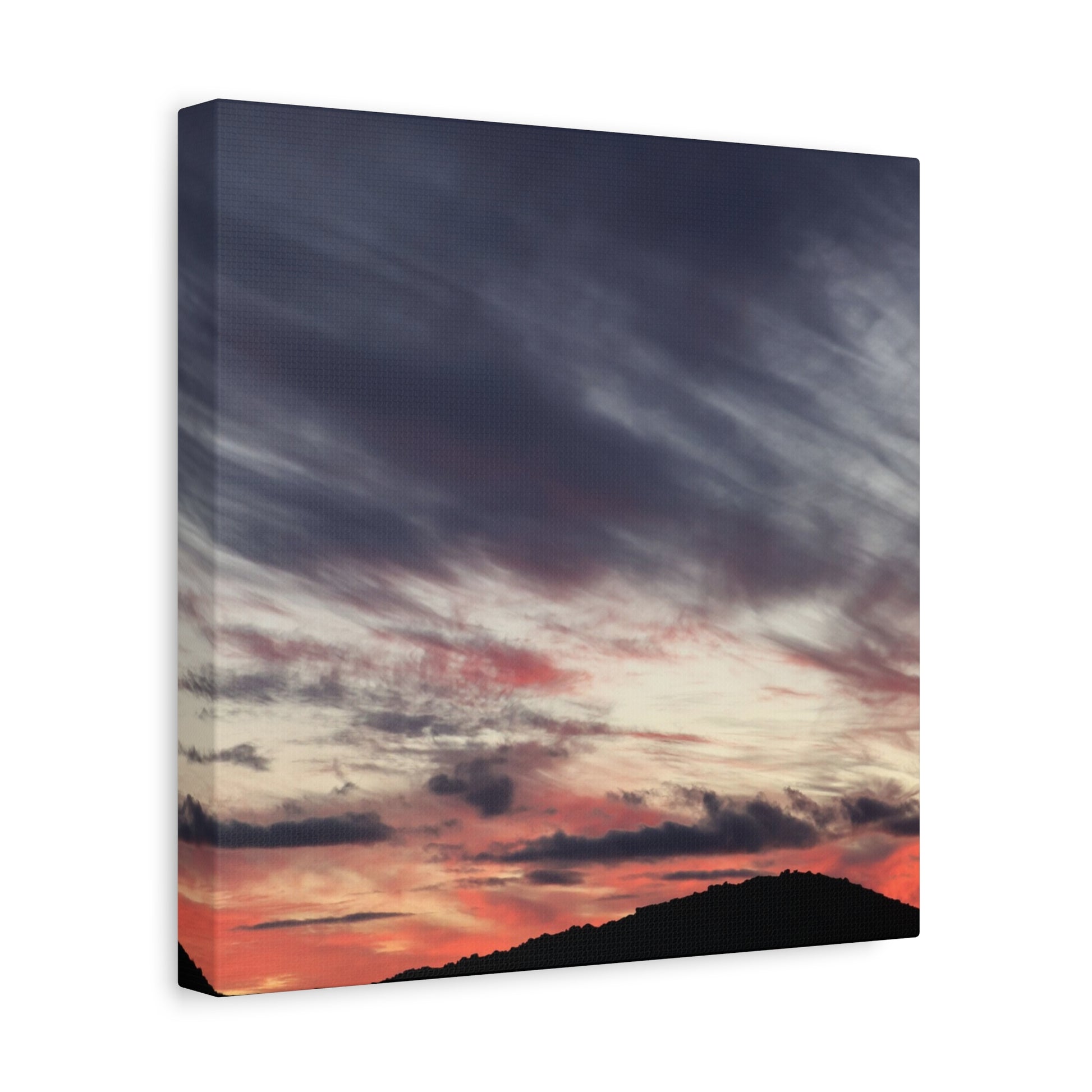 Sunset Over Mountains - Unique Frameless Canvas Wall Art - Art By Earth