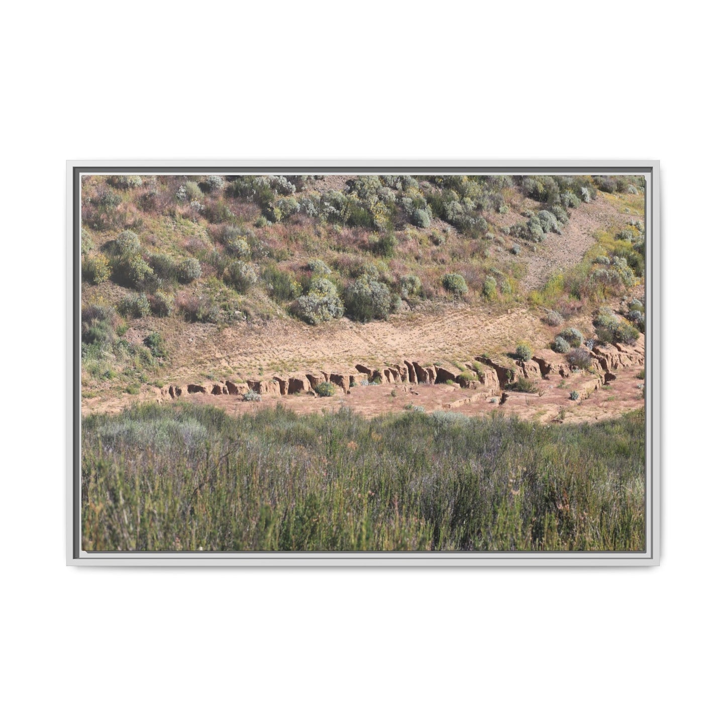 Ancient Dwellings in the Valley - Unique Stretched Canvas Wall Art - Art By Earth