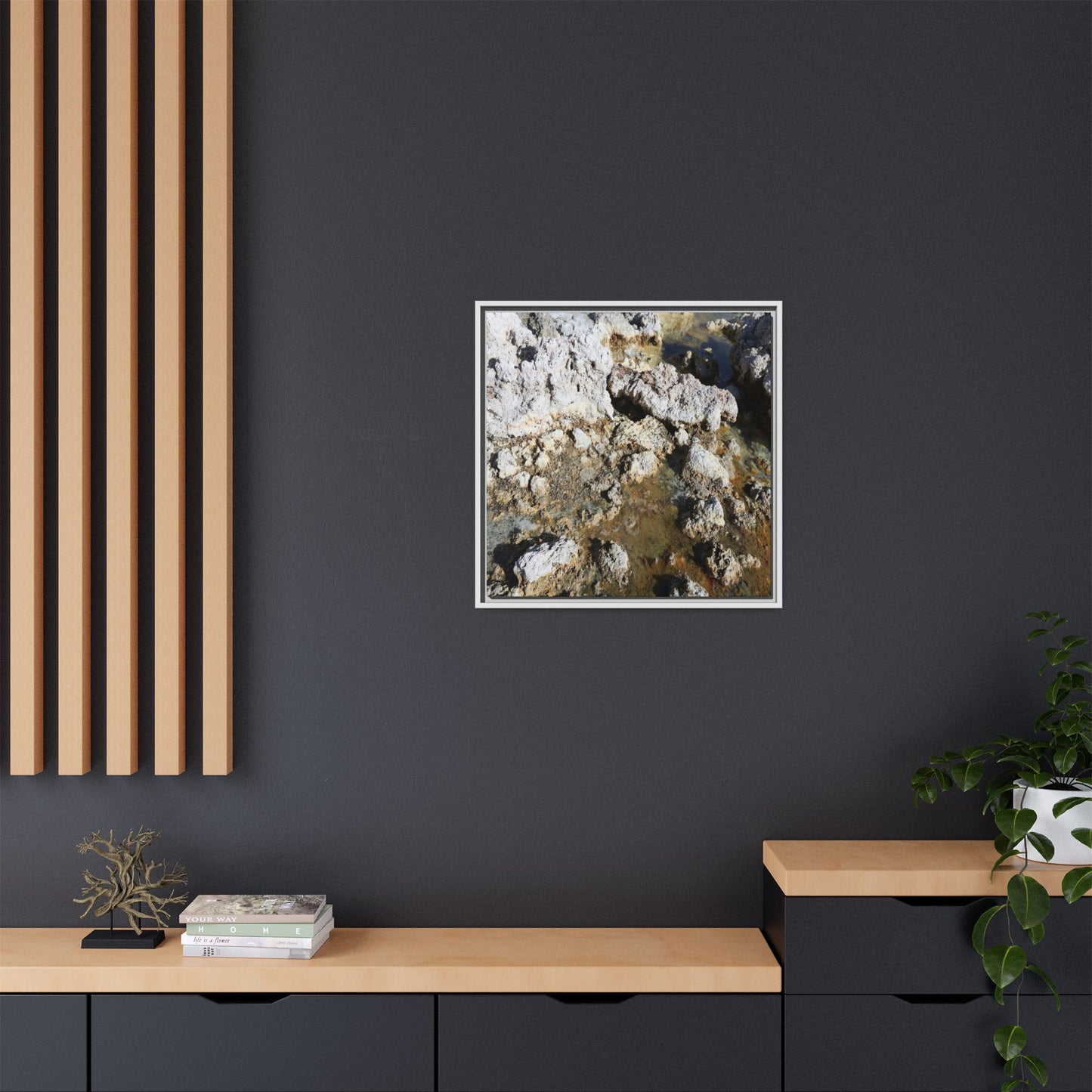 Strata of Silence - Unique Stretched Canvas Wall Art