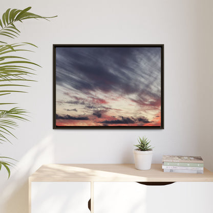 Fiery Sky at Dusk - Unique Stretched Canvas Wall Art - Art By Earth