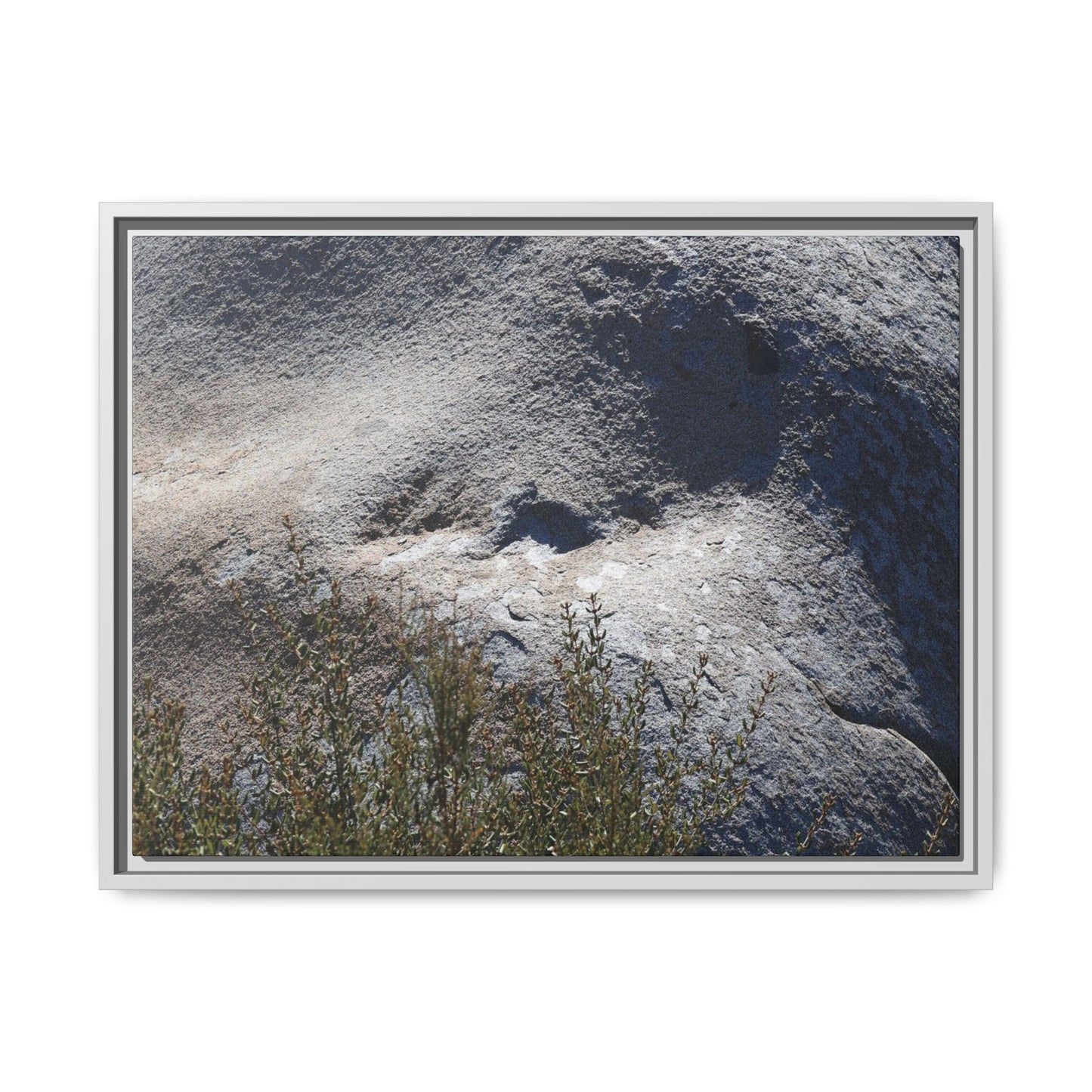 Weathered Boulder with Character - Unique Stretched Canvas Wall Art