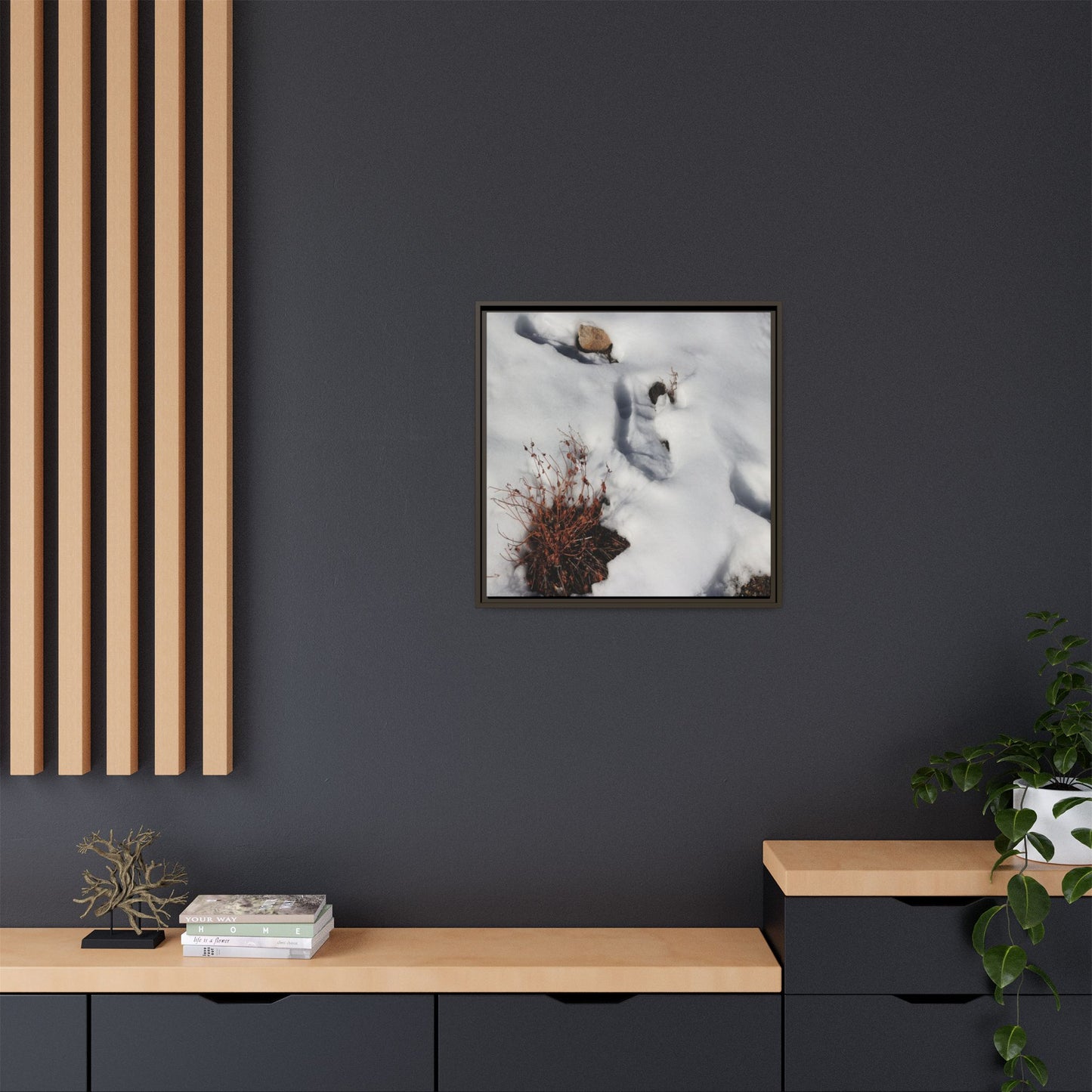 Frostbound Whispers - Unique Stretched Canvas Wall Art