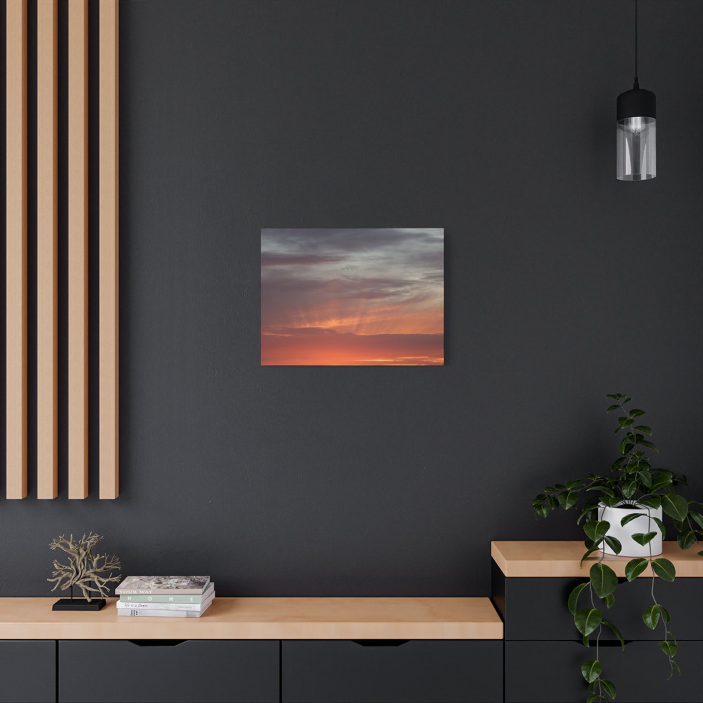 Horizon's Ember - Unique Frameless Canvas Wall Art - Art By Earth