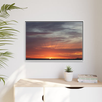Fiery Horizon - Unique Stretched Canvas Wall Art - Art By Earth