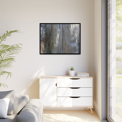 Weathered Wood Surface - Unique Stretched Canvas Wall Art