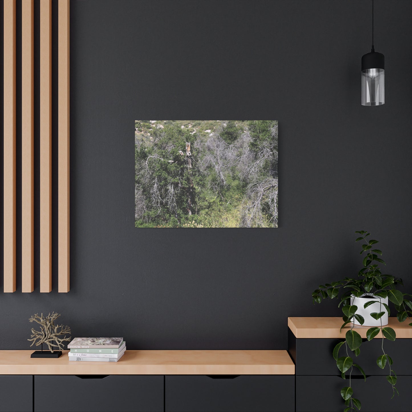 Drought-Stricken Forest - Unique Frameless Canvas Wall Art