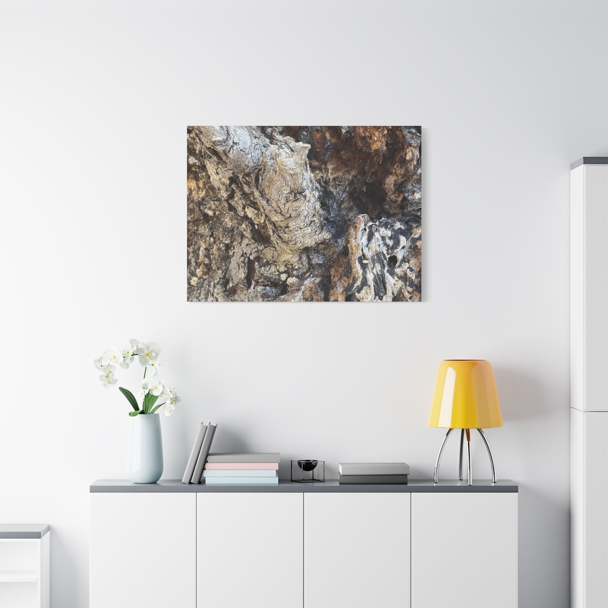 Weathered Bark Texture - Unique Frameless Canvas Wall Art - Art By Earth