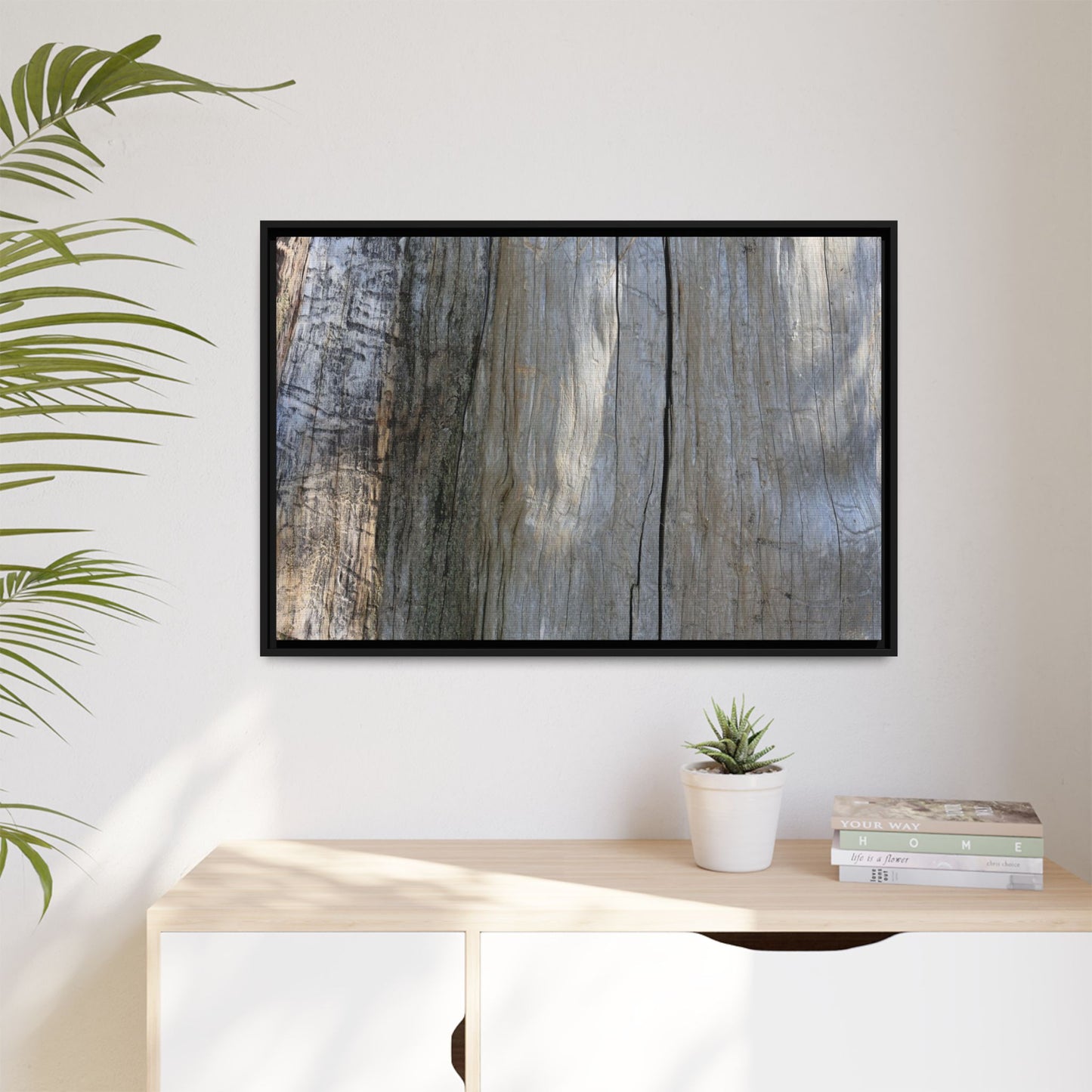 Cracked Timber Texture - Unique Stretched Canvas Wall Art