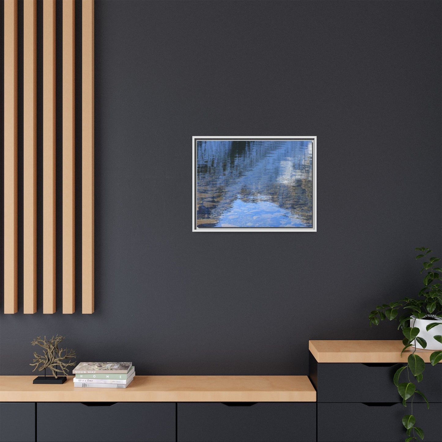 Reflected Stones - Unique Stretched Canvas Wall Art
