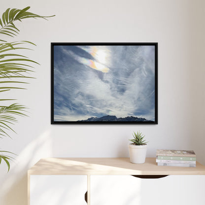 Whispers of Winter's Embrace - Unique Stretched Canvas Wall Art