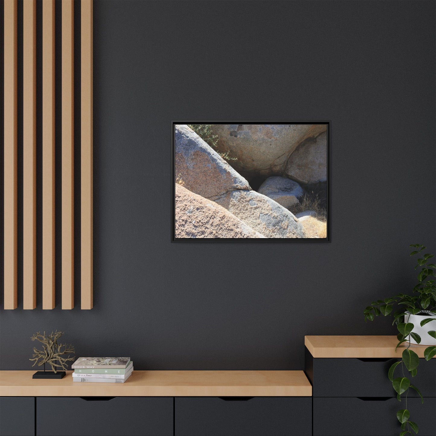 Boulder Shelter - Unique Stretched Canvas Wall Art