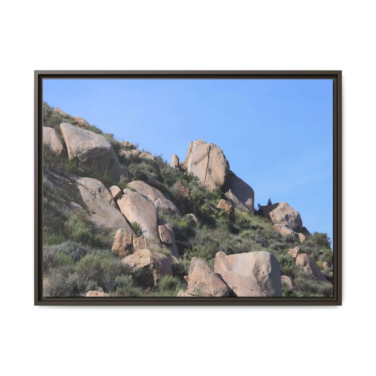 Ancient Boulders in Arid Landscape - Unique Stretched Canvas Wall Art - Art By Earth
