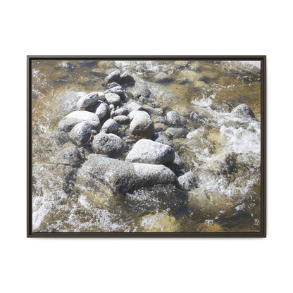 Mountain Stream Flow - Unique Stretched Canvas Wall Art - Art By Earth