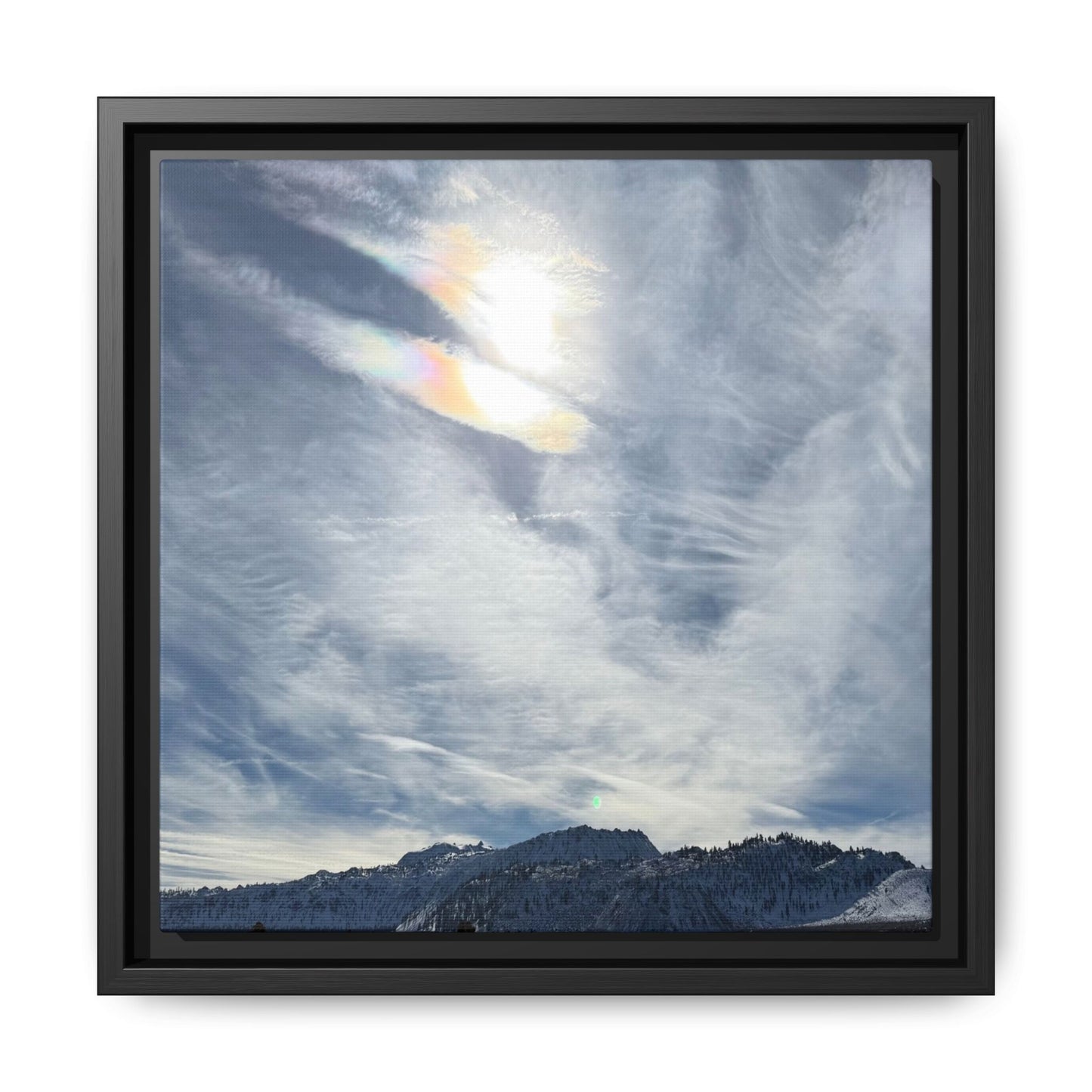 Whispers of Winter's Embrace - Unique Stretched Canvas Wall Art