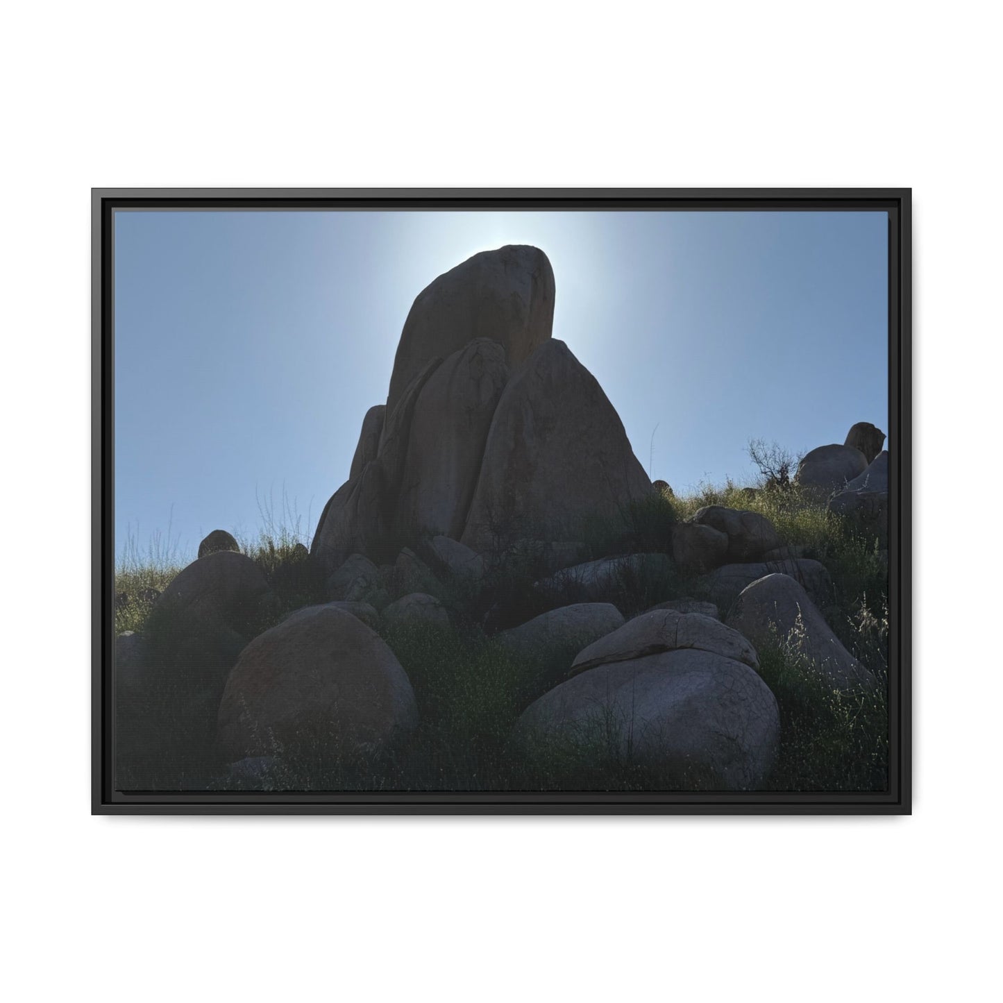 Boulder Silhouette - Unique Stretched Canvas Wall Art - Art By Earth