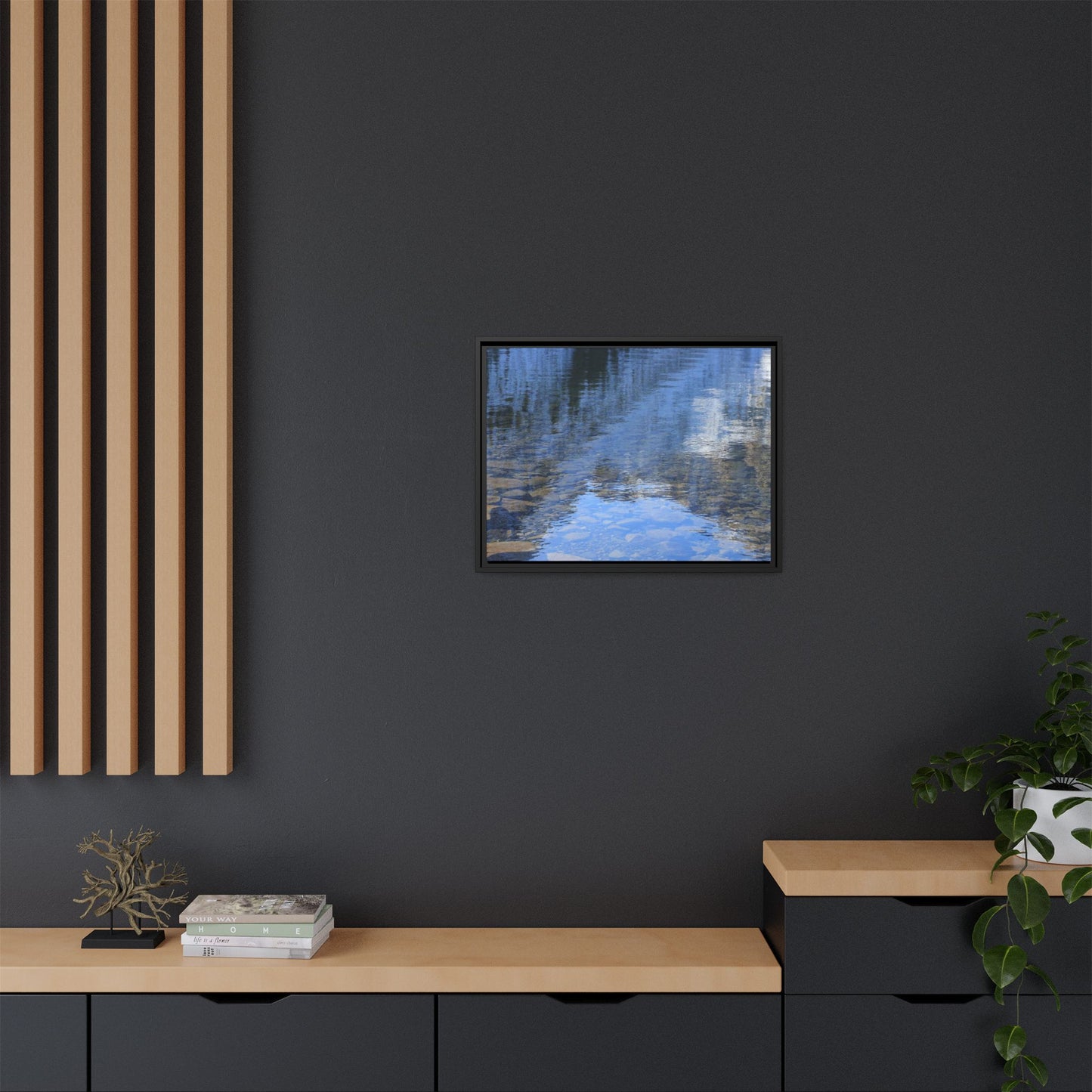 Reflected Stones - Unique Stretched Canvas Wall Art