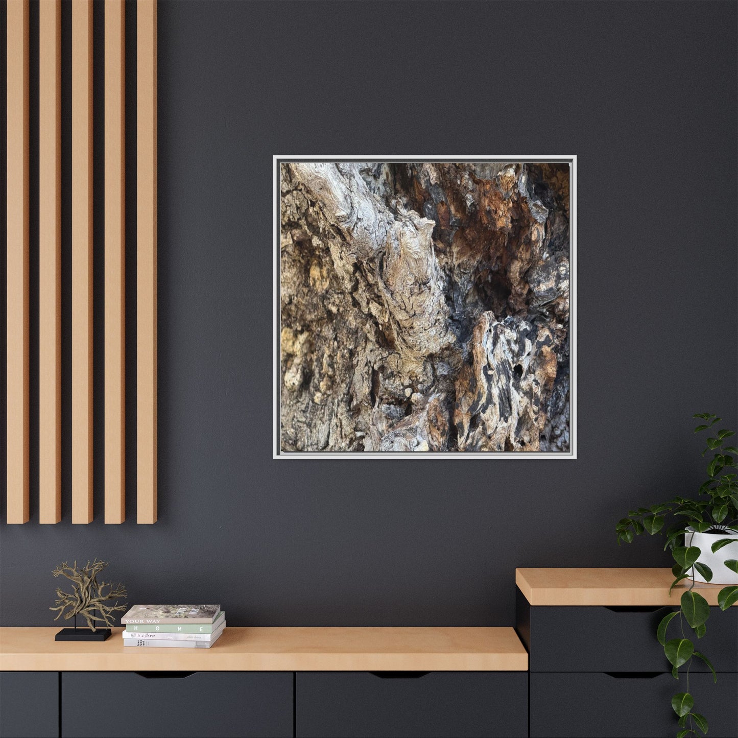 Ancient Tree Texture - Unique Stretched Canvas Wall Art - Art By Earth