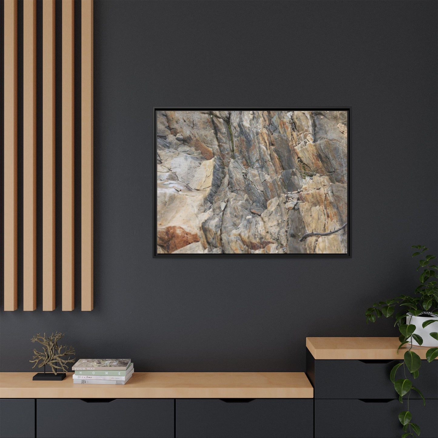 Stone's Silent Symphony - Unique Stretched Canvas Wall Art - Art By Earth