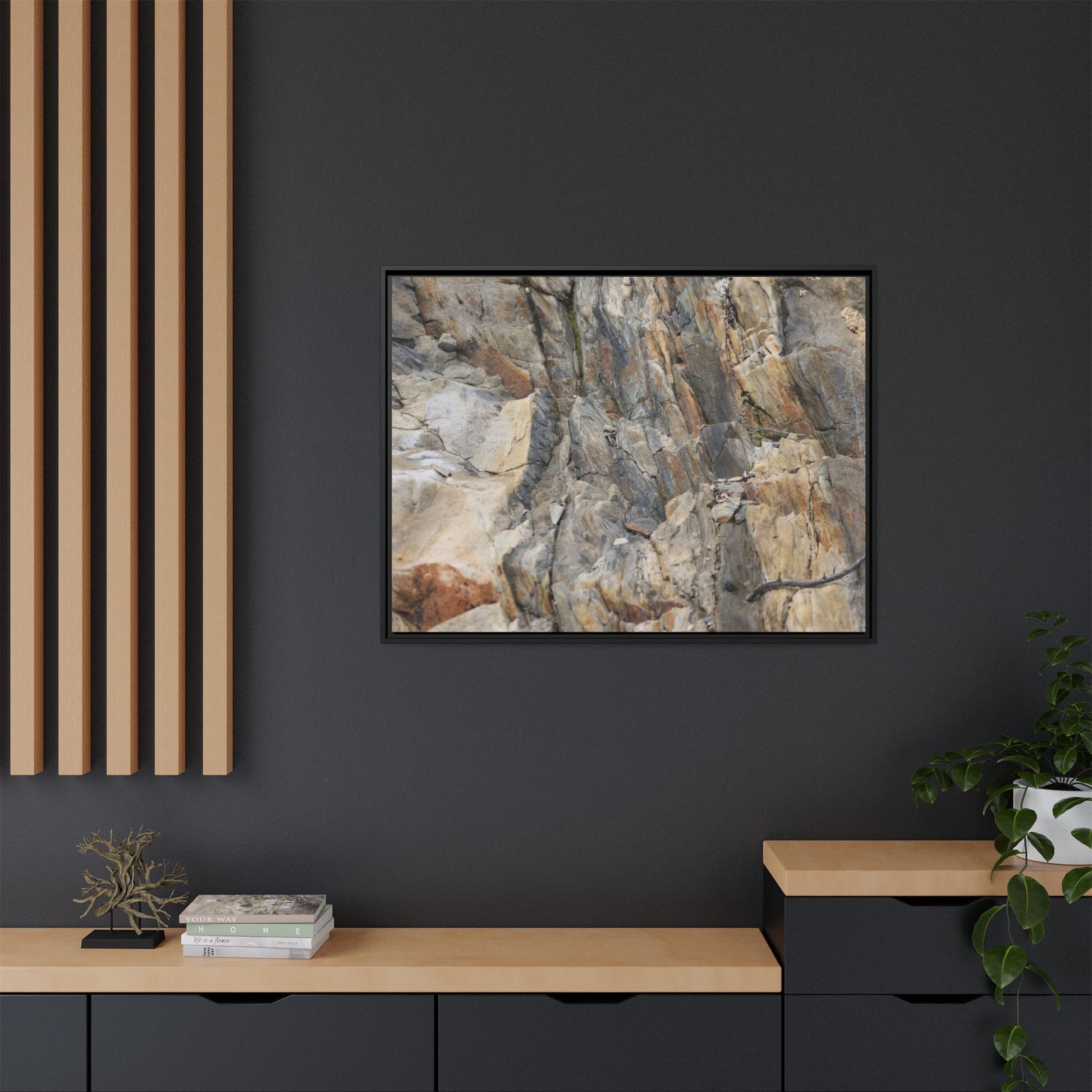 Stone's Silent Symphony - Unique Stretched Canvas Wall Art - Art By Earth