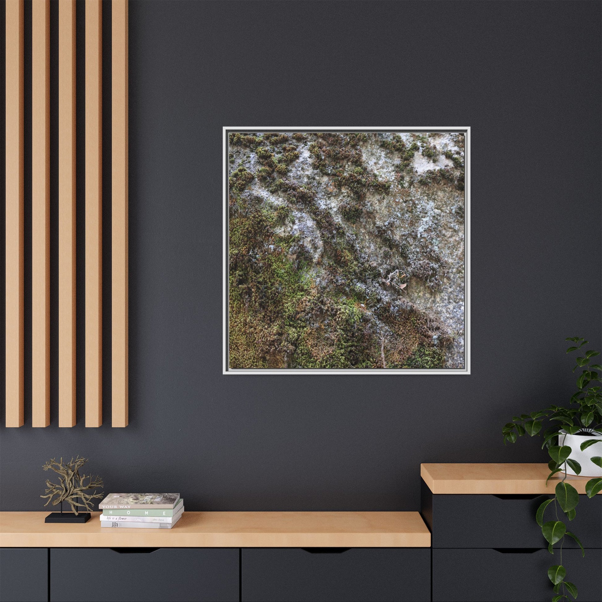 Mossy Whispers - Unique Stretched Canvas Wall Art - Art By Earth