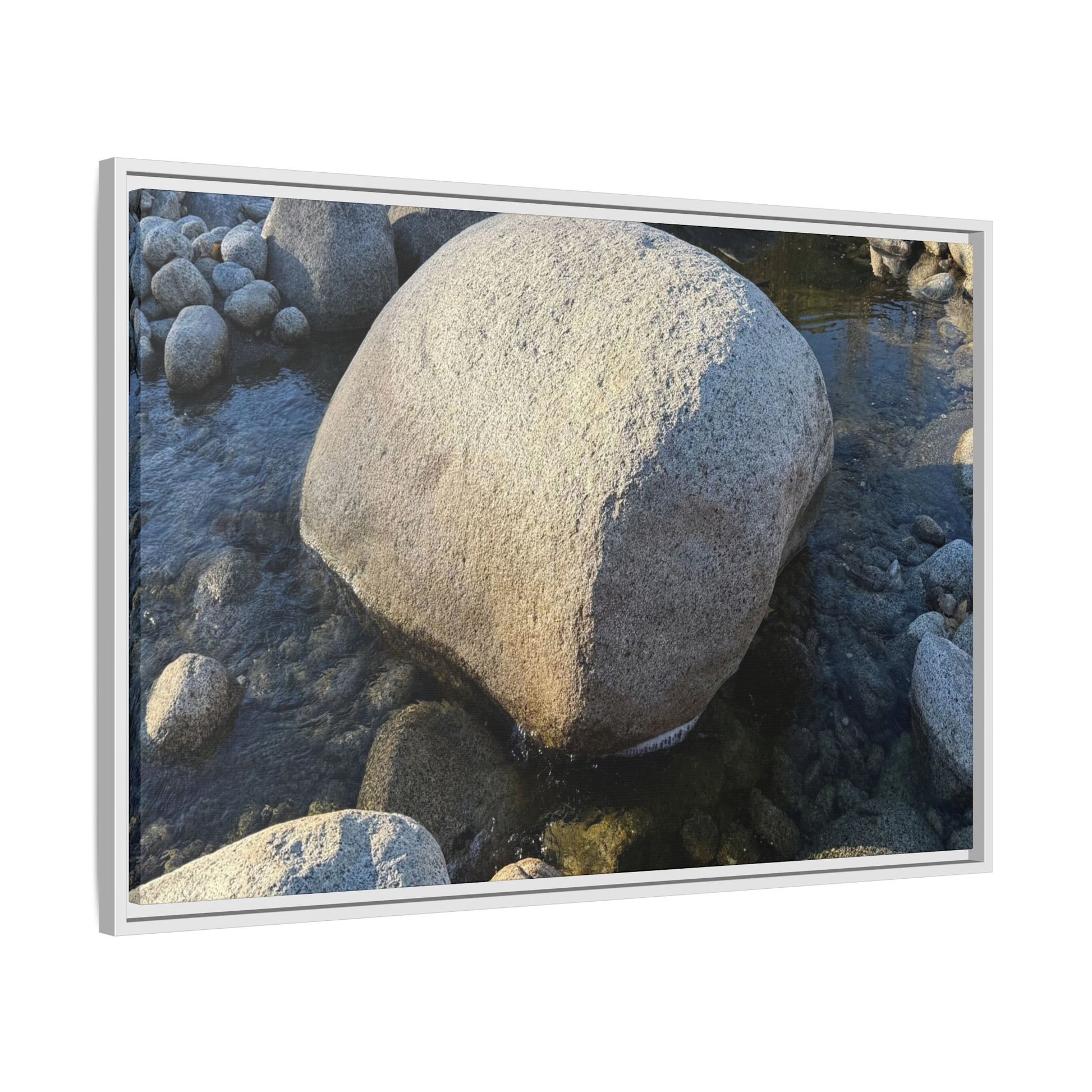 Rocky Riverbed - Unique Stretched Canvas Wall Art - Art By Earth