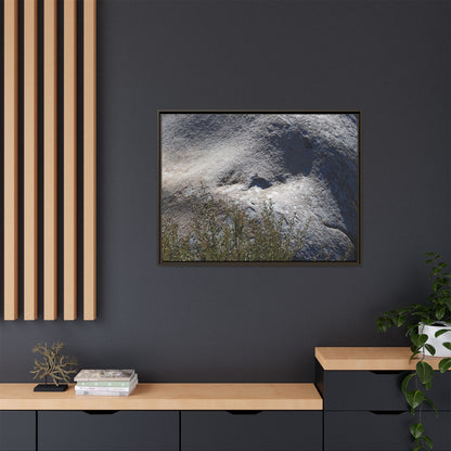 Weathered Boulder with Character - Unique Stretched Canvas Wall Art