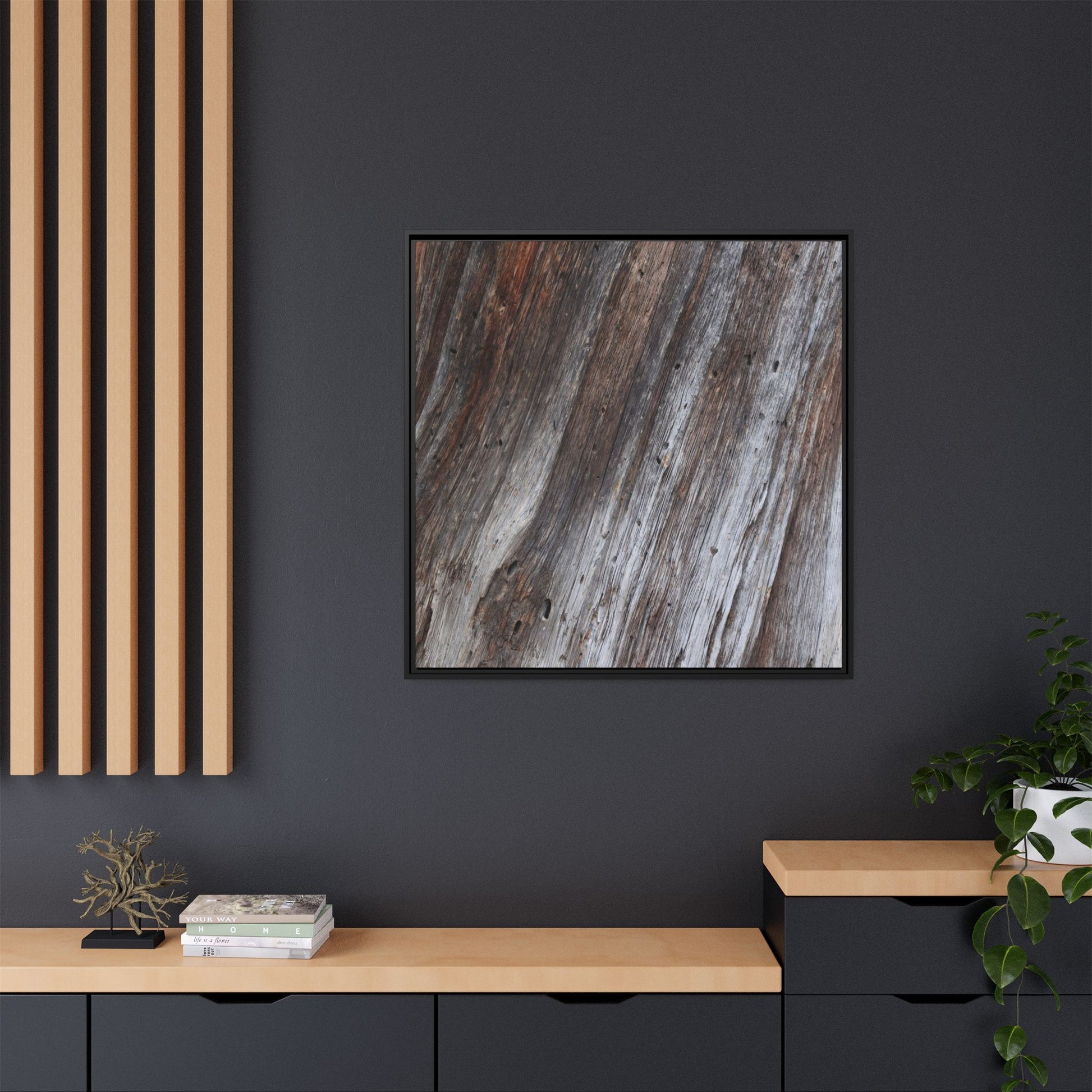 Aged Timber Texture - Unique Stretched Canvas Wall Art - Art By Earth