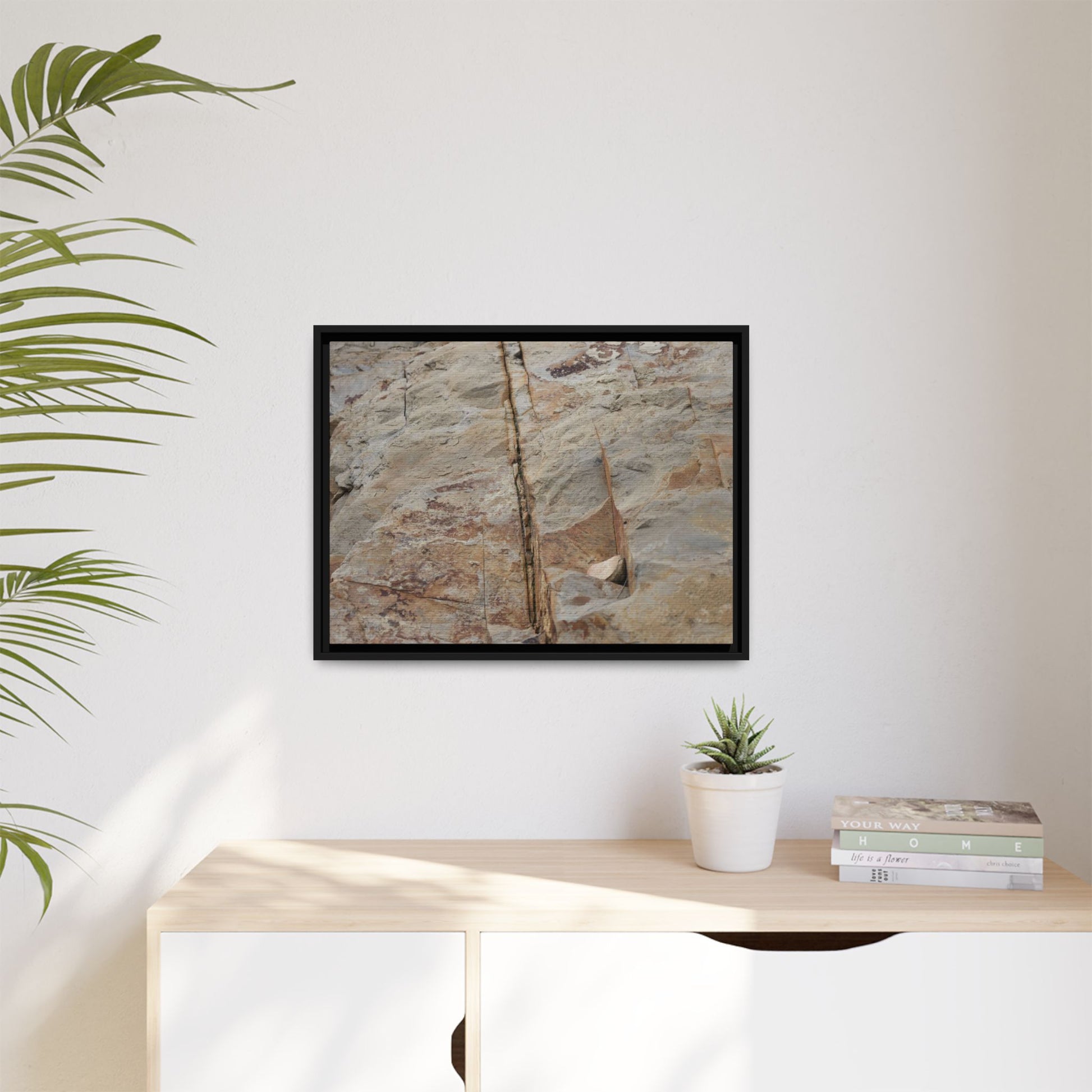 Sedimentary Symphony - Unique Stretched Canvas Wall Art - Art By Earth