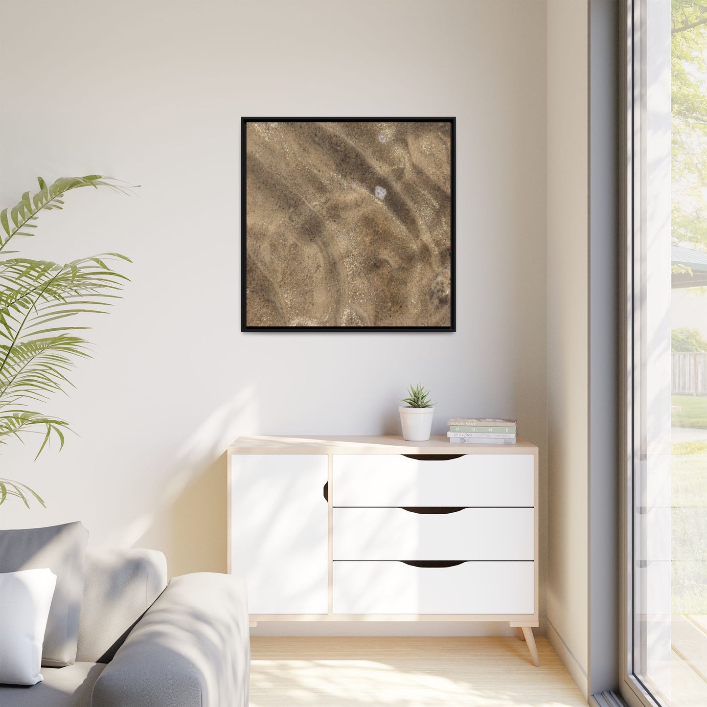 Underwater Sand Exploration - Unique Stretched Canvas Wall Art - Art By Earth