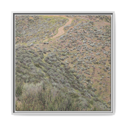 Arid Landscape with Winding Path - Unique Stretched Canvas Wall Art - Art By Earth