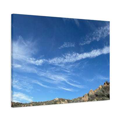 Desert Hills Under Blue Sky - Unique Frameless Canvas Wall Art - Art By Earth