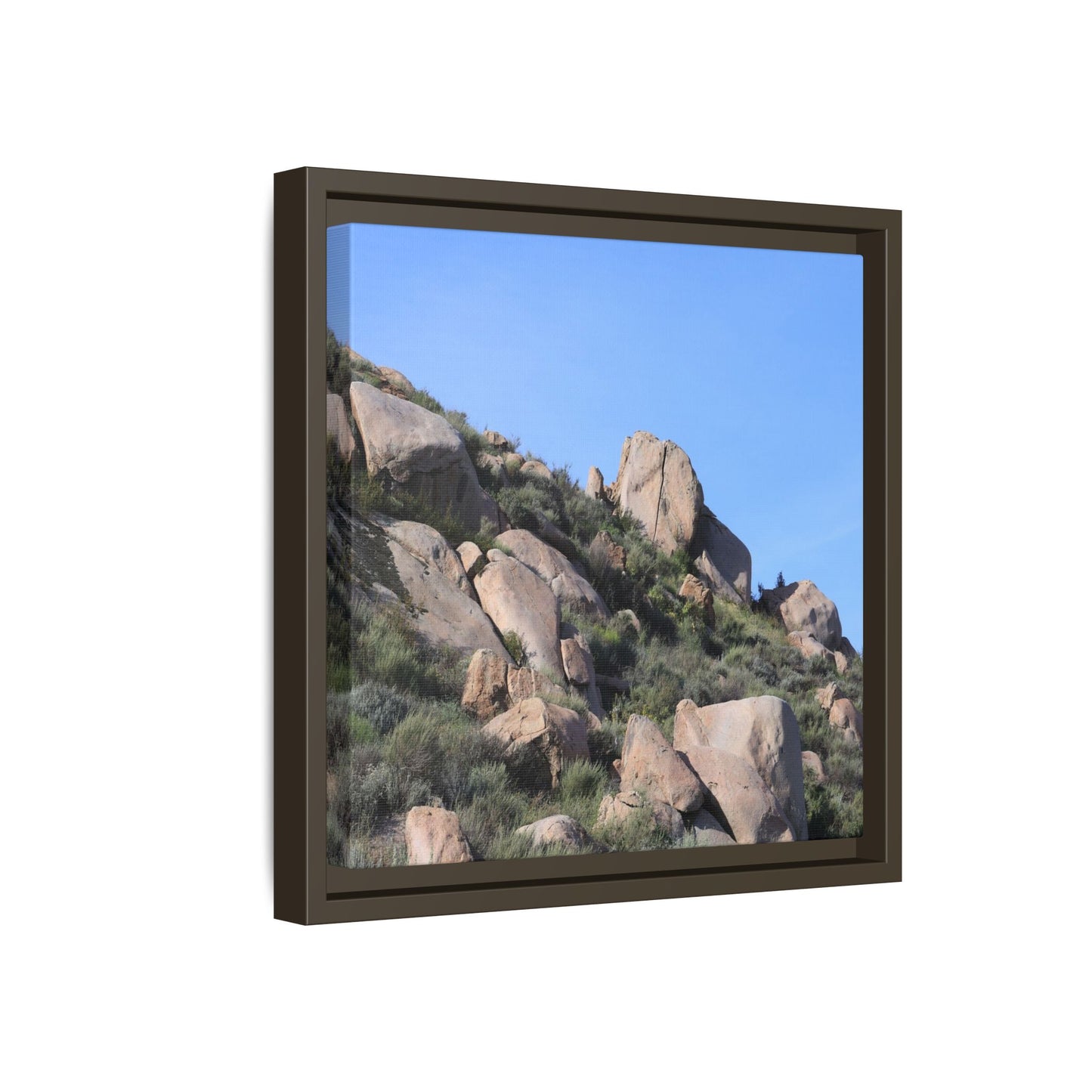Ancient Boulders in Arid Landscape - Unique Stretched Canvas Wall Art - Art By Earth