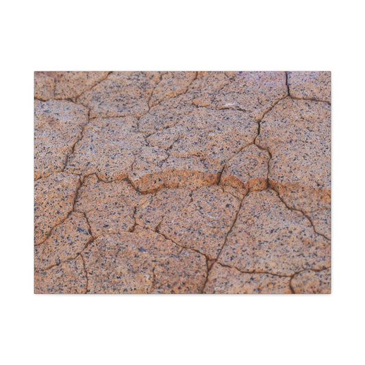 Cracked Earth's Whispers - Unique Frameless Canvas Wall Art - Art By Earth