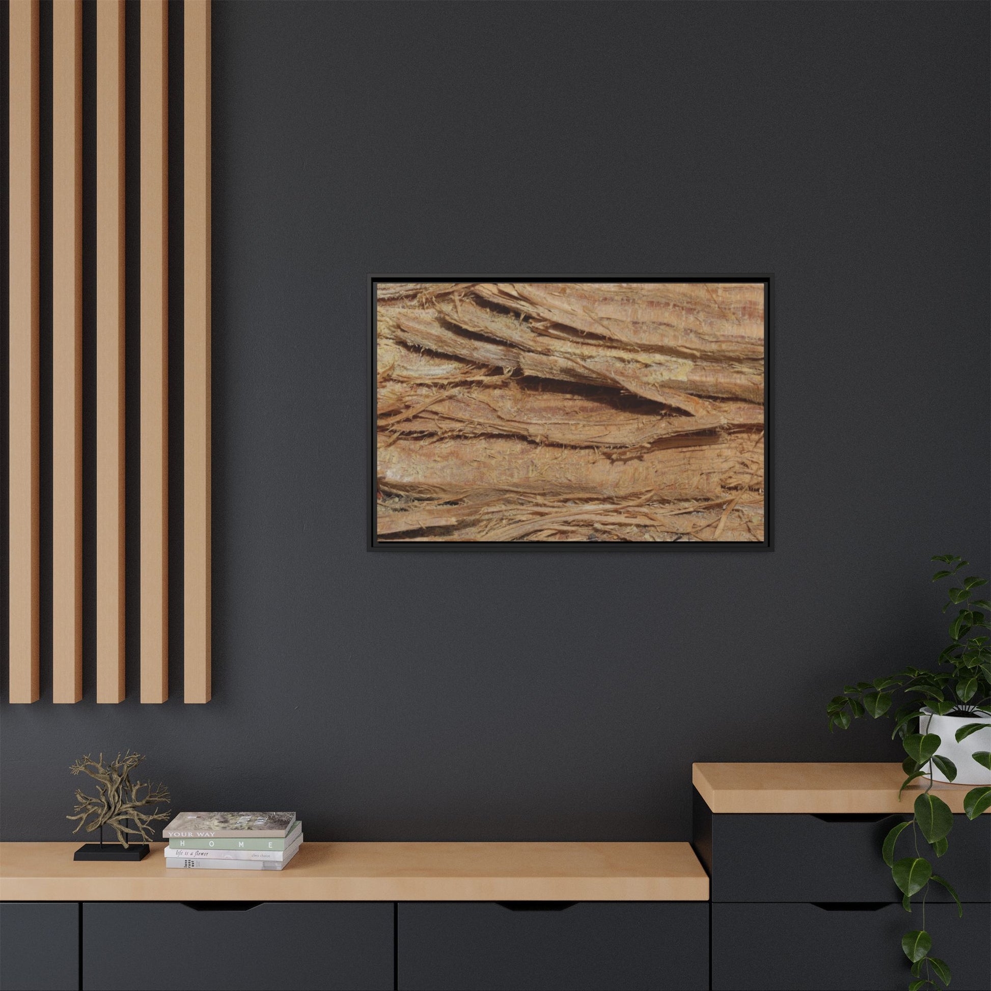 Splintered Bark - Unique Stretched Canvas Wall Art - Art By Earth