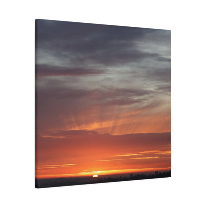Horizon's Ember - Unique Frameless Canvas Wall Art - Art By Earth