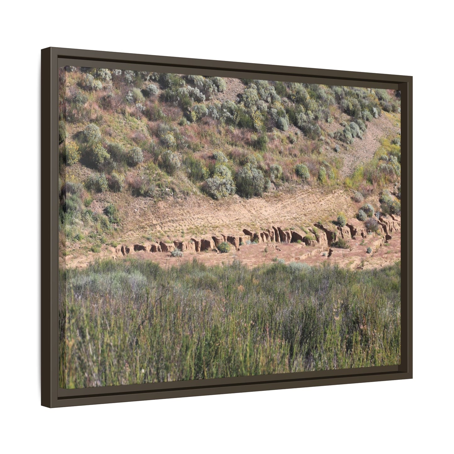 Ancient Dwellings in the Valley - Unique Stretched Canvas Wall Art - Art By Earth