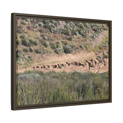 Ancient Dwellings in the Valley - Unique Stretched Canvas Wall Art - Art By Earth