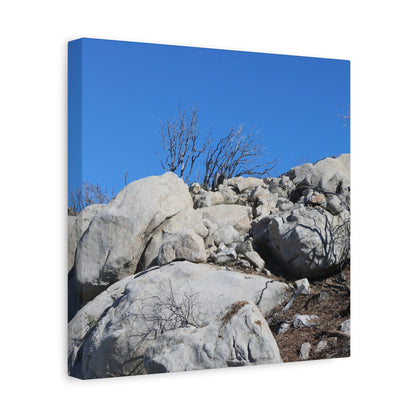 Desert Rocks Under Blue Sky - Unique Frameless Canvas Wall Art - Art By Earth