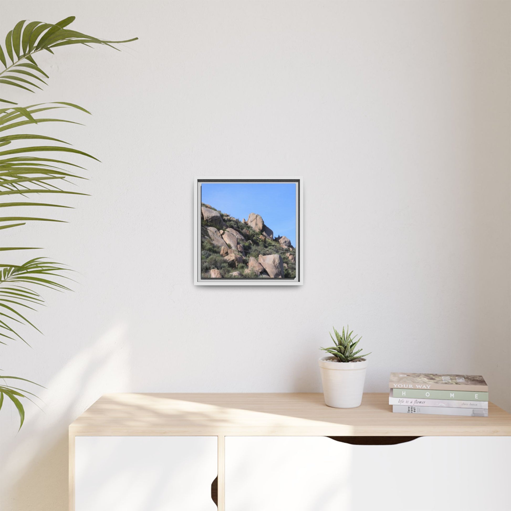 Ancient Boulders in Arid Landscape - Unique Stretched Canvas Wall Art - Art By Earth