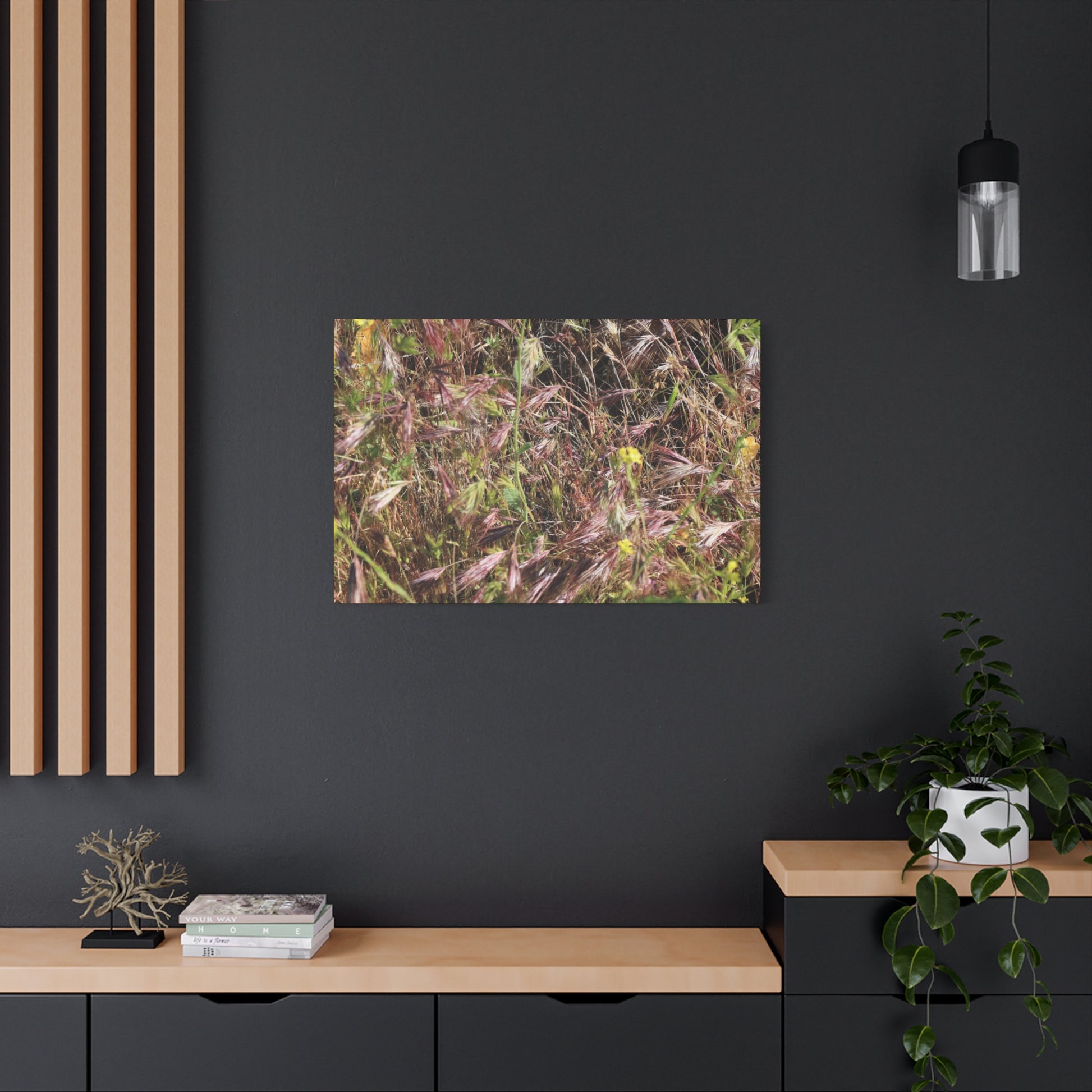 Autumn Wildflower Meadow in Transition - Unique Frameless Canvas Wall Art - Art By Earth