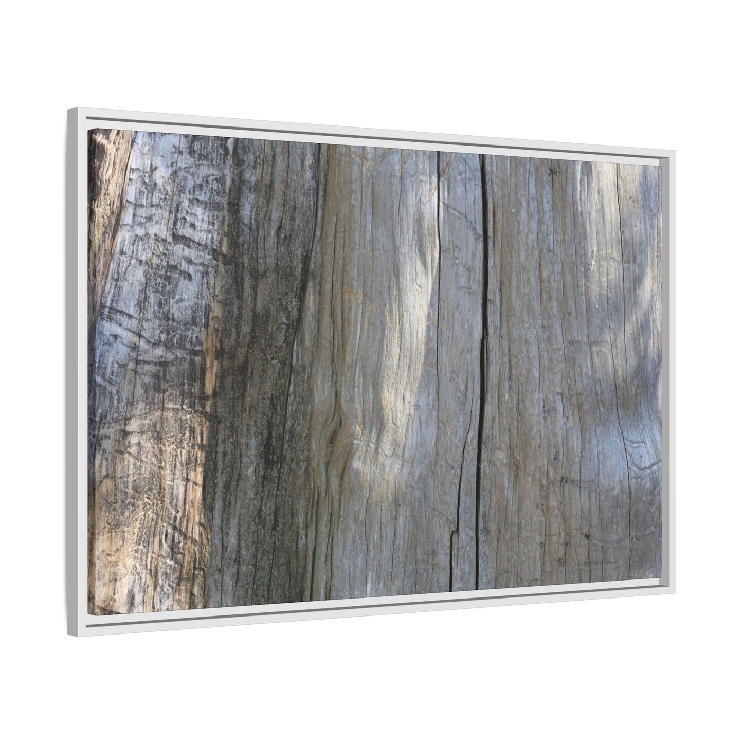 Cracked Timber Texture - Unique Stretched Canvas Wall Art