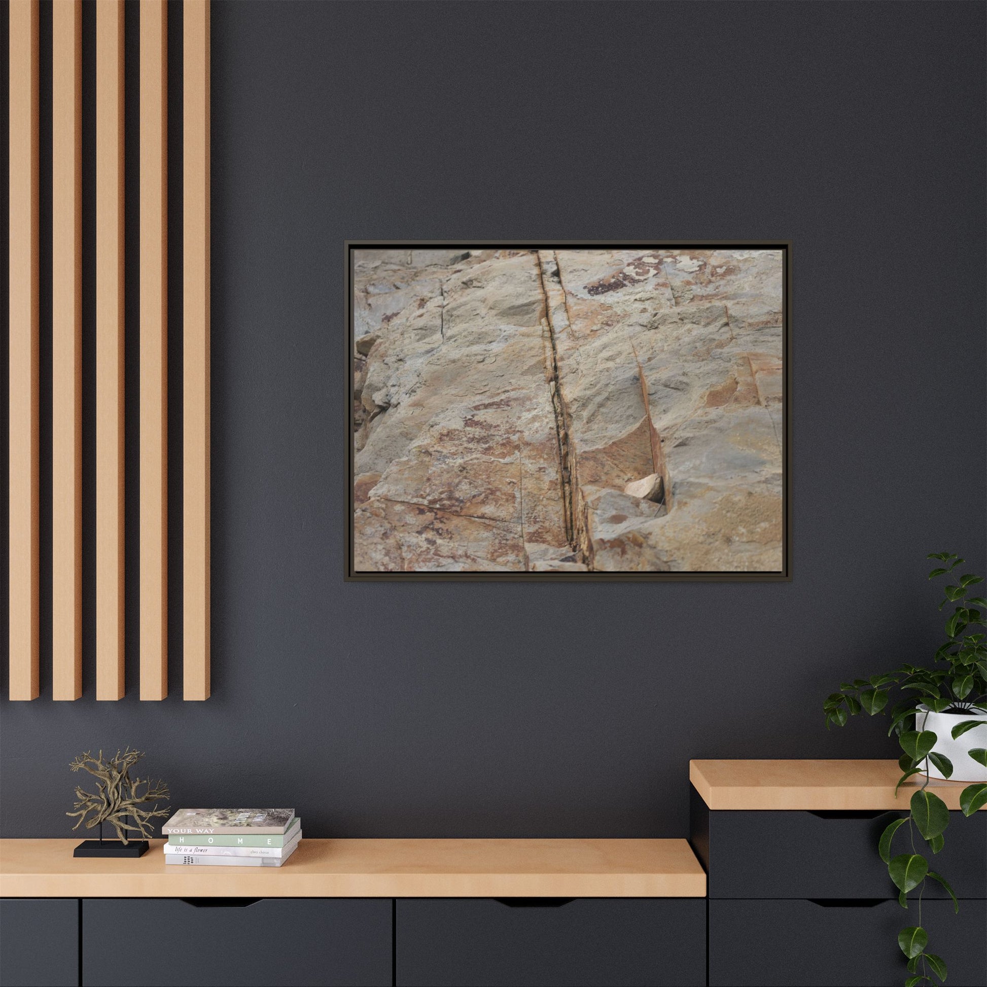 Sedimentary Symphony - Unique Stretched Canvas Wall Art - Art By Earth